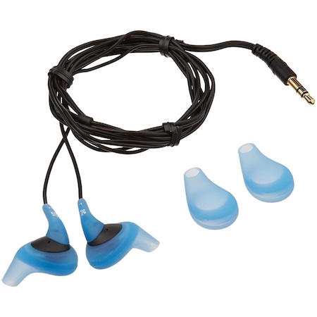 Gummy Sports Headphone Blue Splash Proof Nozzle Fit Ear Piece